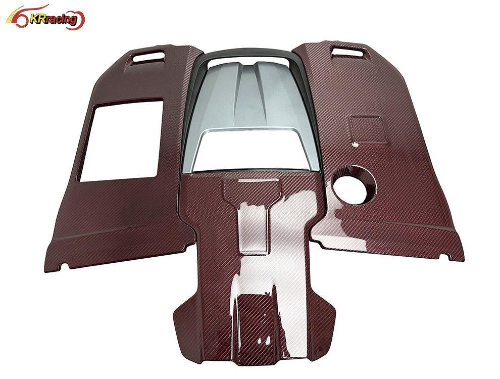 G Class W464 W463A G63 Dry Carbon Fiber Replacement R Style Hood Engine Covers Of 2019-2024 W464 Engine Covers