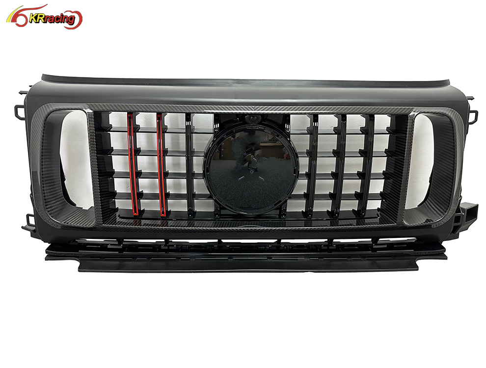 Upgrade R Style Dry Carbon Fiber Front Grille Complete for Mercedes Benz G-Class W464 G500 AMG G63 2019-2024