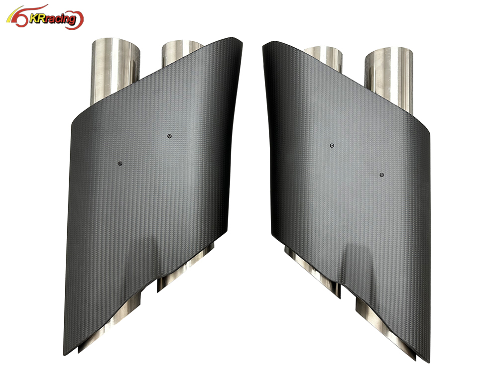Exhaust Pipe 700 Upgrade R Style Dry Carbon Muffler Pipe Matte Carbon Fiber Exhaust Tip for Mercedes Benz W464 G63 2019-2024