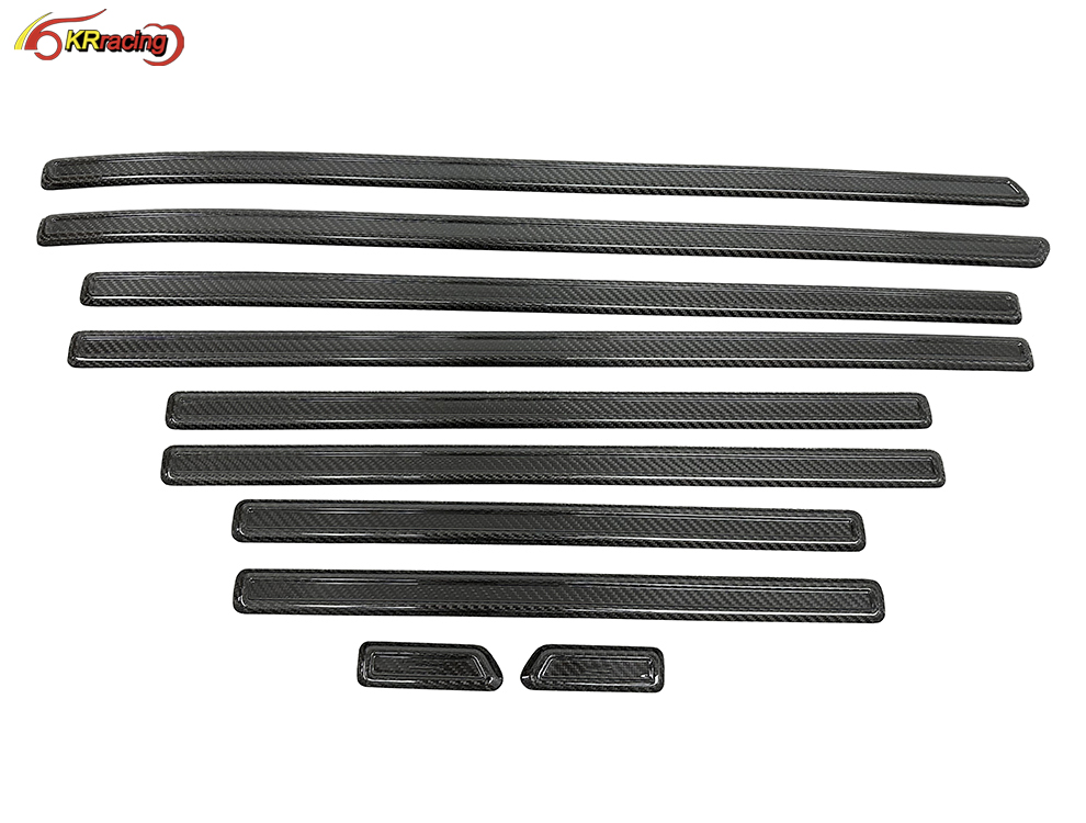B Style Dry Carbon Fiber Car Side Trims Cover for Mercedes Benz G-Class G Wagon W464 G63 AMG G500 2019-2024 Door Molding Strips