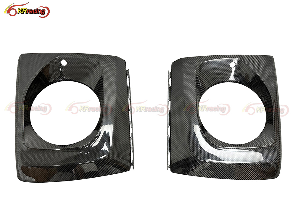 Dry Carbon Fiber Headlight Cover for Mercedes Benz G-Class G Wagon W464 G63 G500 G550 2019-2024 Car Exterior Parts Light Cover