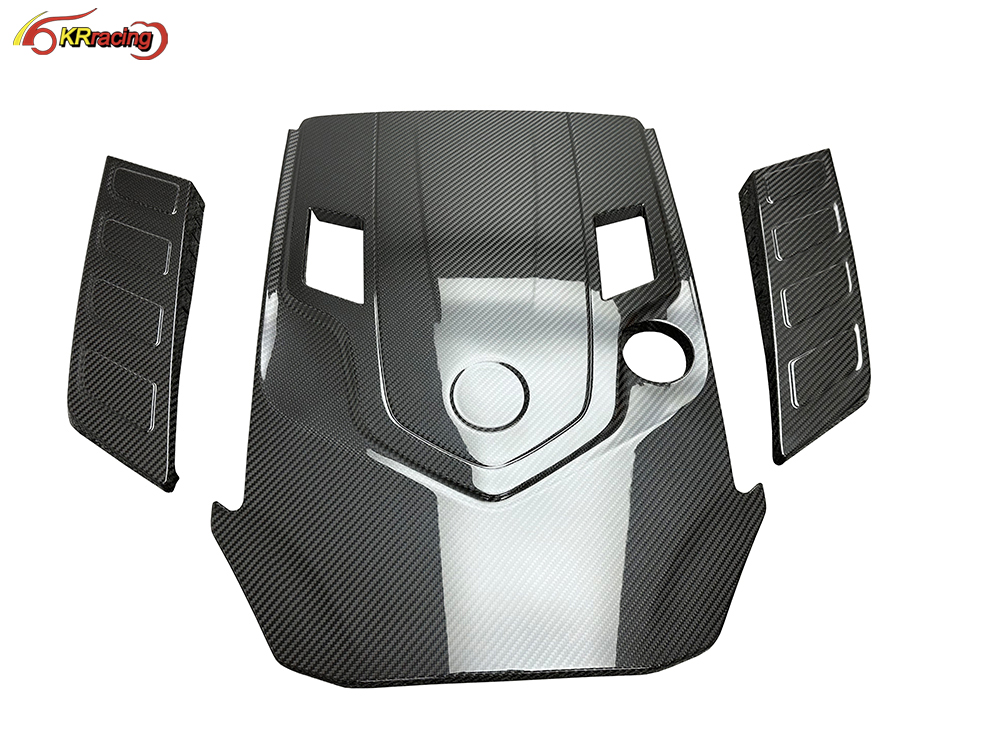G Class W464 W463A G500 Dry Carbon Fiber Replacement R Style Hood Engine Kit Covers of 2019-2023 Body Engine Covers Bonnet
