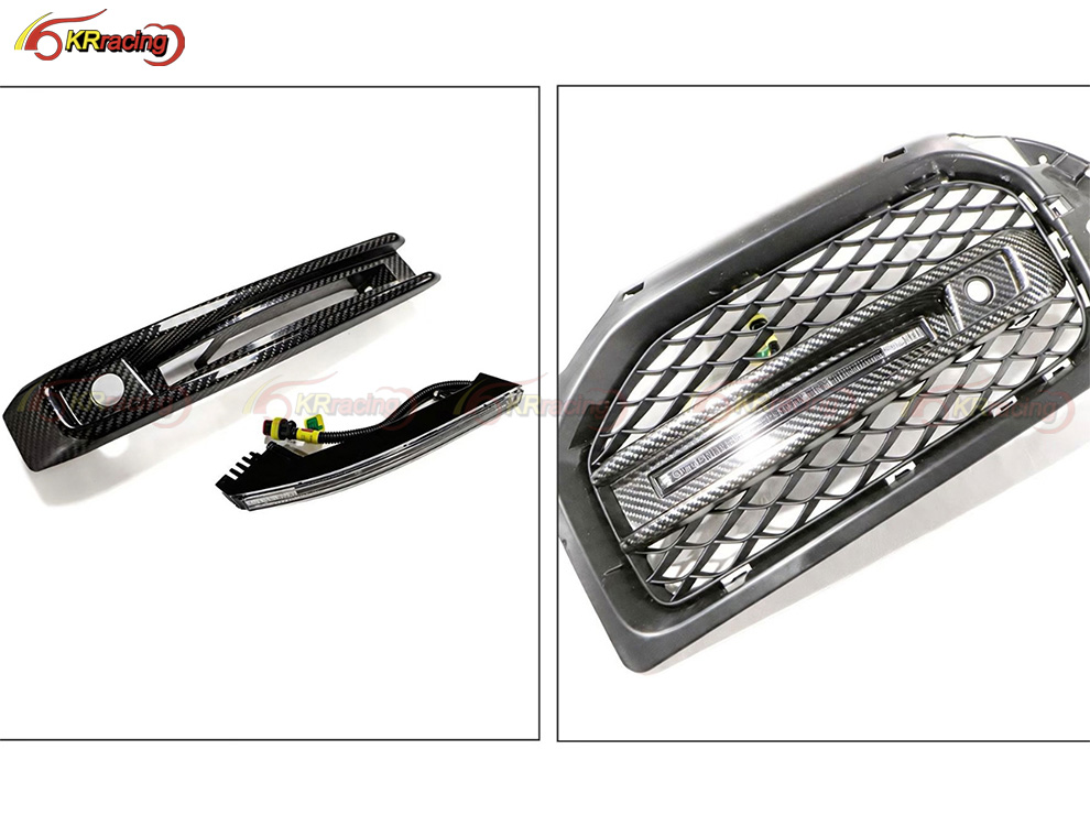 Dry Carbon Fiber Front Bumper Fog Light Cover for Mercedes Benz G Wagon W464 G500 AMG G63 2019-2024 Fog Lamp Frame