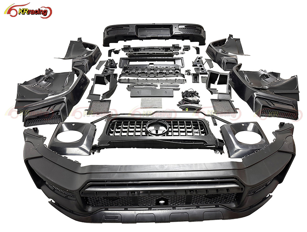 B Style PP Material Body Kits for Mercedes Benz G Class G Wagon W465 G63 G500 2025 Bumper Grille Fender Flares Headlight Cover