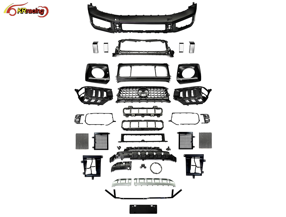 PP Material Front Bumper Front Flares for Mercedes Benz G-class W465 G63 G500 G450 G580 2025 Car Body Kits Parts Grille
