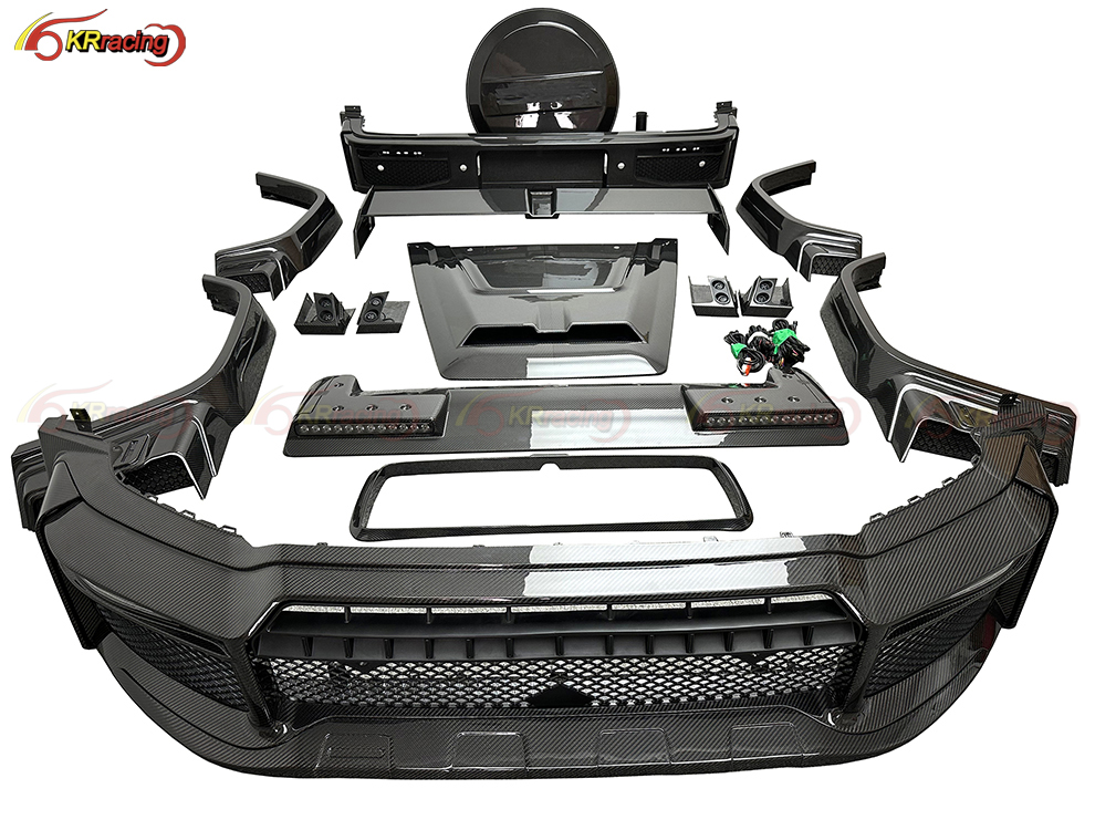 B Style 2025 W465 G63 Car Parts Dry Carbon Fiber Body Kit Hood Bumper Spoiler for G Wagon W465 W464 G500 G63 Carbon Kit 2025+
