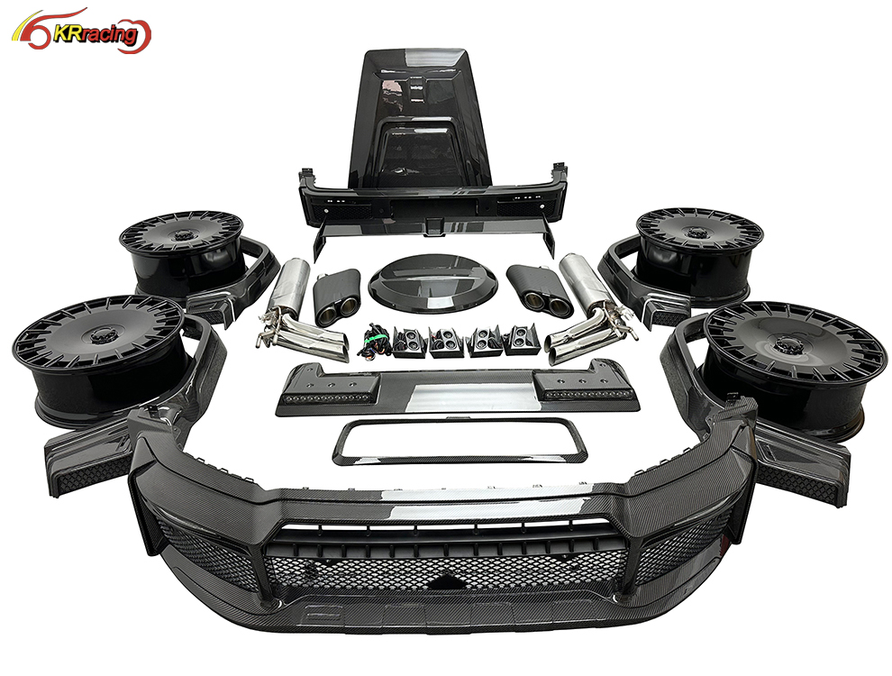 2025 New B Style Body Kit Dry Carbon Fiber Body Kit With Hood Exhaust Wheels for G Wagon W465 W464 G500 G63 2019-2025 Carbon Kit