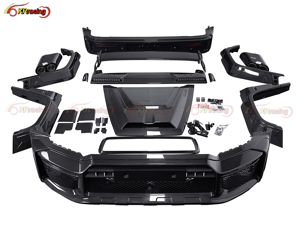 R Style B900 G900 Dry Carbon Body Kit for Mercedes Benz G Wagon W465 G63 G500 2025 Hood Bumper Diffuser Lip Spoiler Wing Exhaust