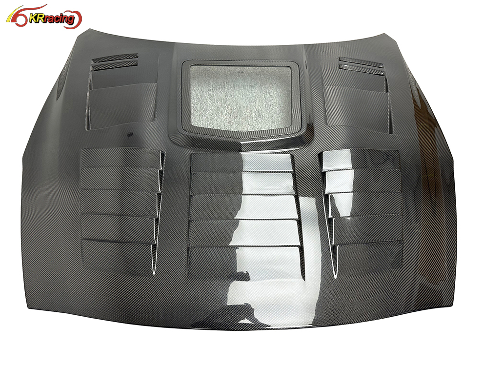 IMP Style Carbon Fiber Auto Parts Bonnet Hood With Glass for Nissan GTR R35 2008-2016 Hood