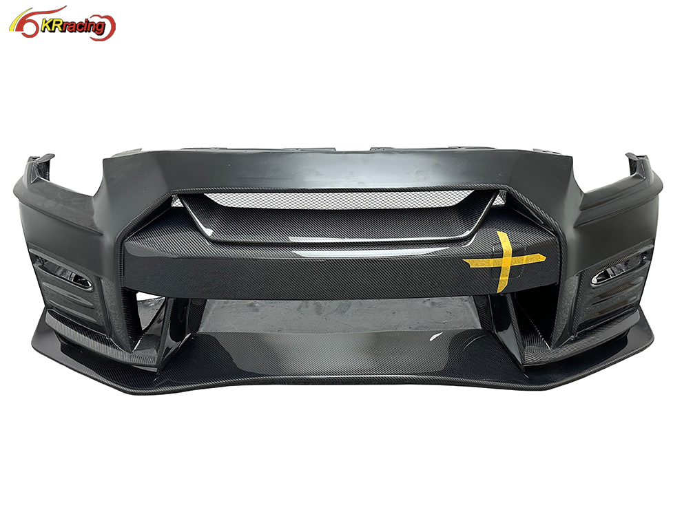 Half Carbon Fiber MY17 Nismo Style Auto Parts Car Front Bumper With Front Lip for Nissan GTR R35 2008-2019