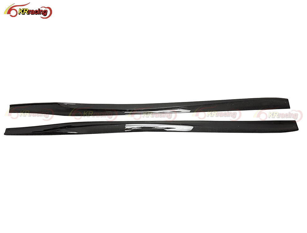 V Style Wet Carbon Fiber Side Skirts for Nissan GTR R35 2017-2020 Carbon Car Side Skirt Body Kits Parts Auto Accessories