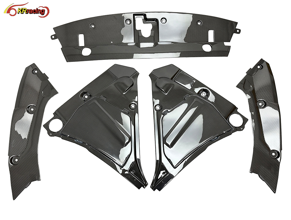 OEM Style Dry Carbon Fiber Engine Cover 5 Pcs for Nissan GTR R35 2008-2018 Carbon Engine Cover Bay Dress up Body Kits Car Parts