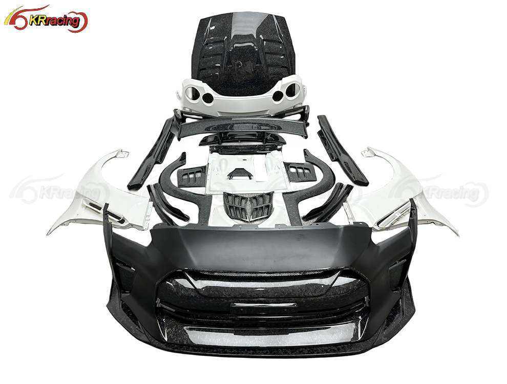 Top Secret Style Forged Carbon Fiber Body Kits for NIssan R35 GTR 2008-2022 Front Bumper Rear Spoiler Hood Fender Side Skirts