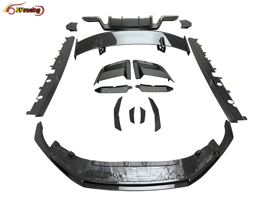 Performance Style Dry Carbon Fiber Car Parts Body Kit Front Lip Rear Diffuser Rear Spoiler Side Skirts for Audi R8 Kit 2016-2018