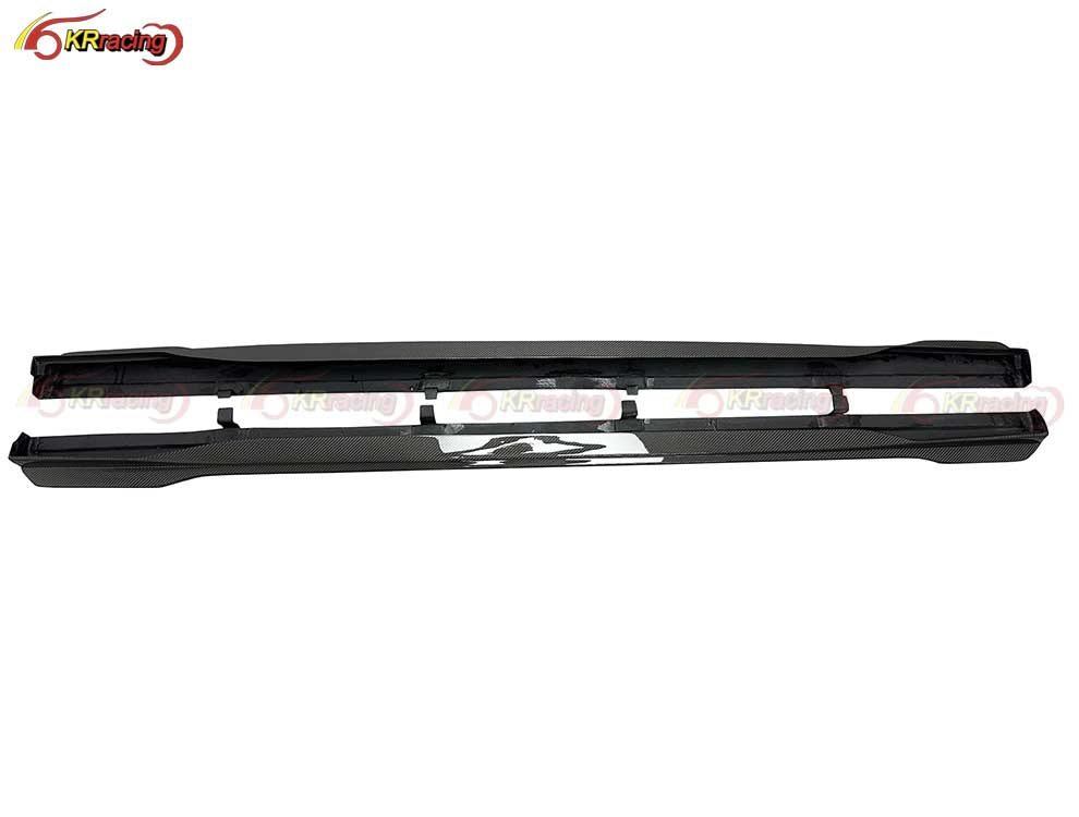 BKSS Style Carbon Fiber Side Skirt for Audi RS6 C8 2019-2022 Car Carbon Front Bumper Side Skirts Body Kit Auto Parts Accessories