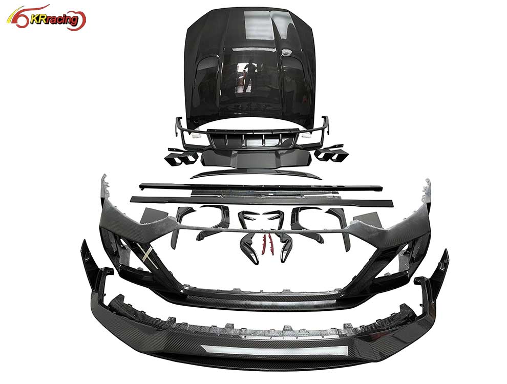 MSY Style Dry Carbon Fiber Body Kits for Audi RS6 2020-2023 Hood Front Rear Bumper Facelift Front Lip Diffuser Car Carbon Parts