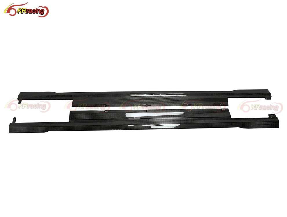 MSY Style Dry Carbon Fiber Car Bumper Side Skirts for Audi RS6 2013-2018 Carbon Side Skirt Retrofit Car Body Kits Parts