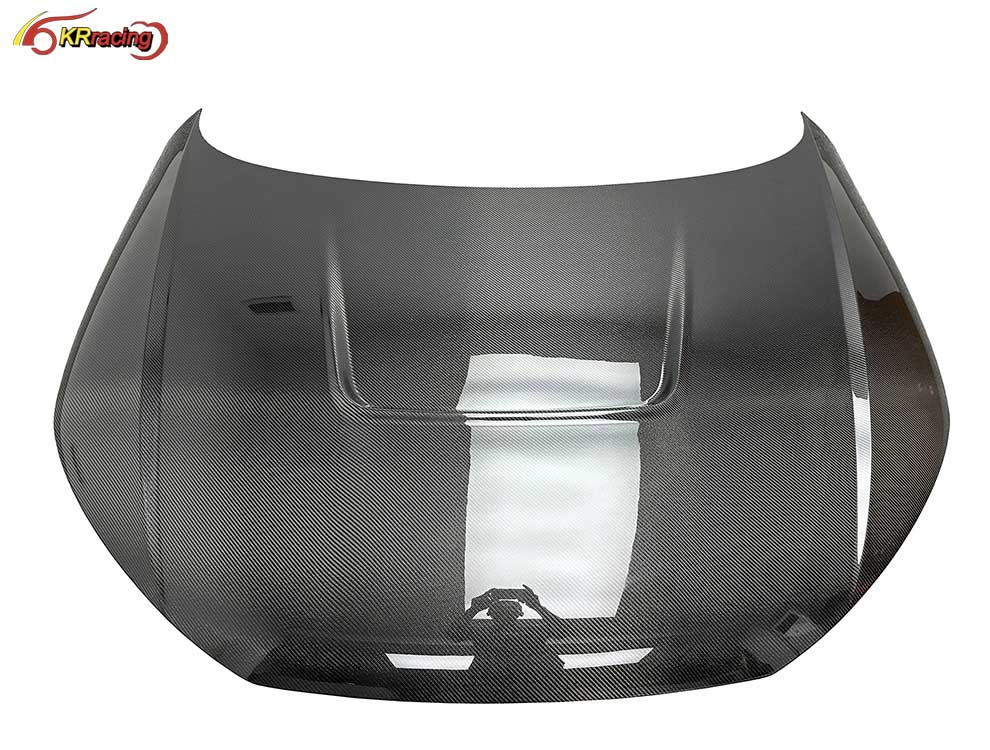 Glossy Carbon Fiber Auto Parts Hood Bonnet for Audi TT TTS TTRS Carbon Hood 2015-2019