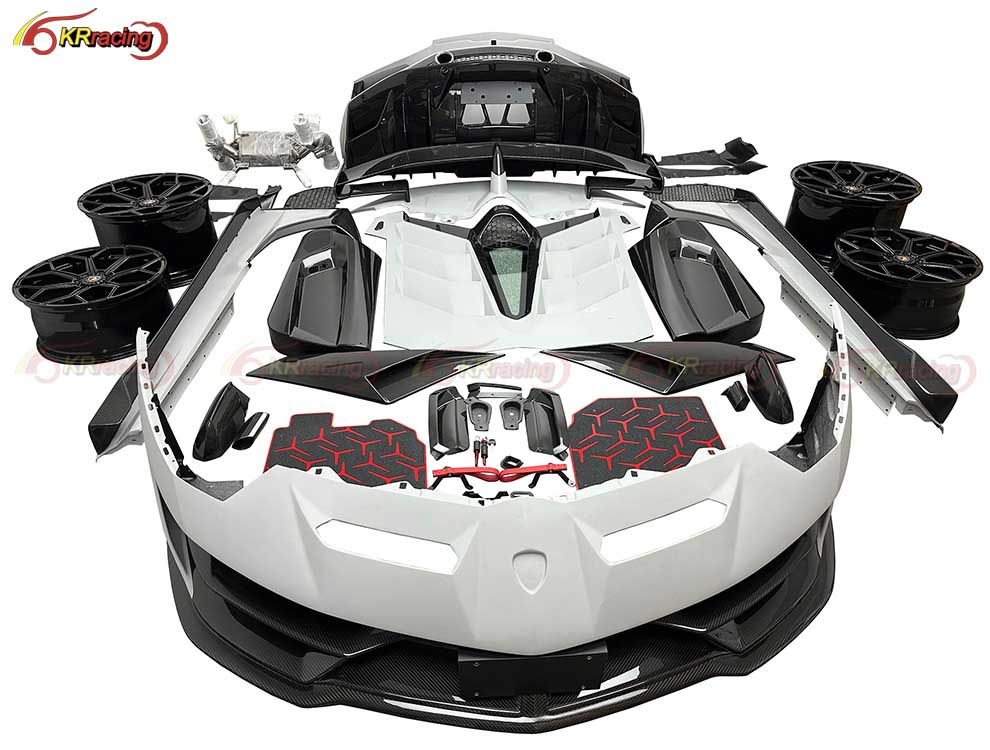 SVJ Style 1:1 Half Dry Carbon Body Kit for Lambo LP700 Aventador LP720 Bumper Spoiler Exhaust Wheel Side Skirt Bonnet