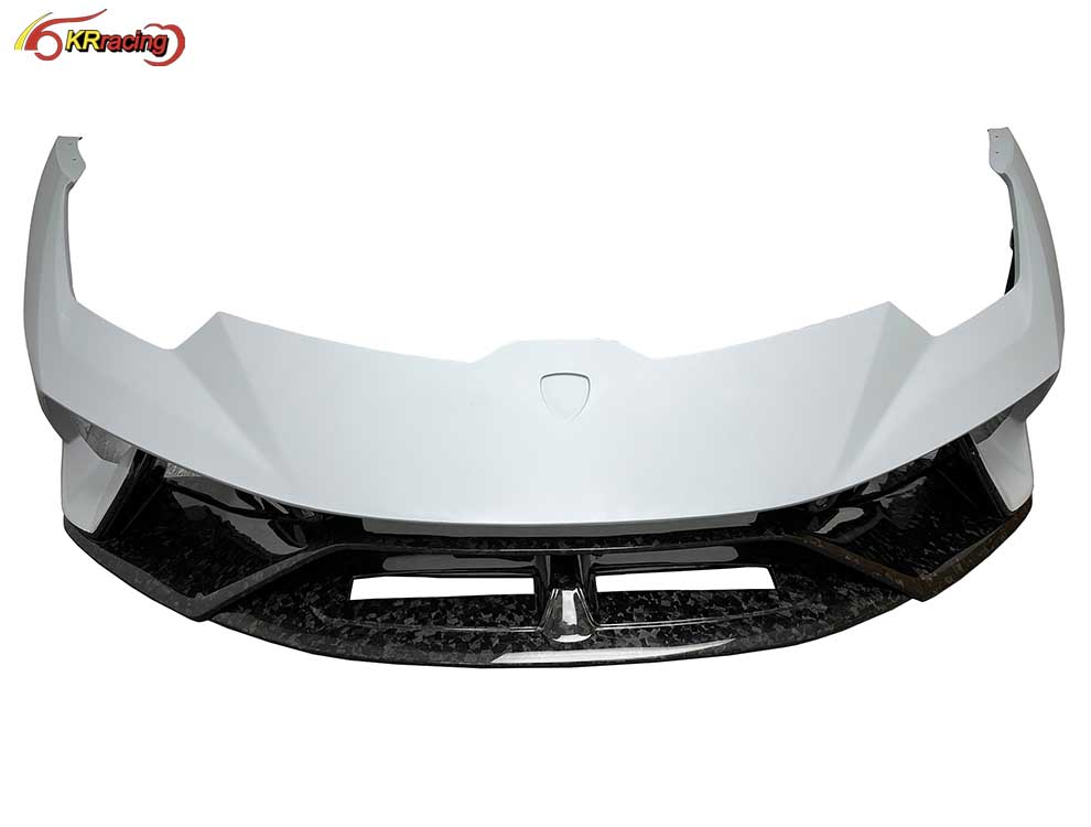 Performante Style Half Forged Carbon Fiber Front Bumper for Lambo Huracan LP580 LP610 2014-2018 Carbon Body Kits Auto Parts