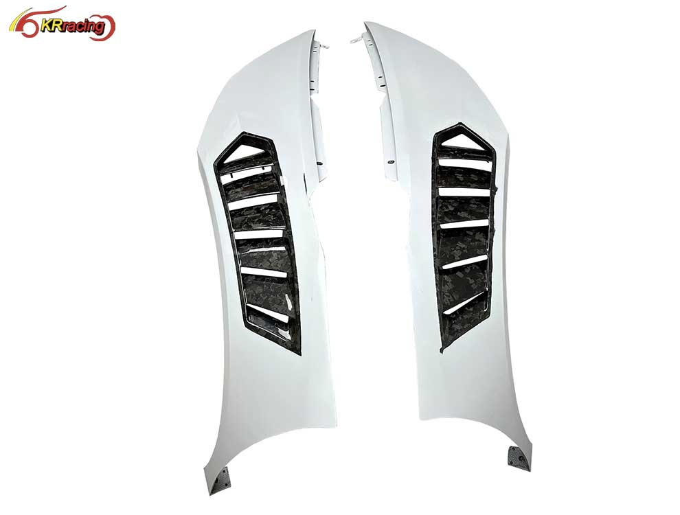 Vorstein Style Half Dry Forged Carbon Fiber Front Fender for Lambo Huracan LP580 LP610 EVO Car Fender 2014-2018 Auto Parts