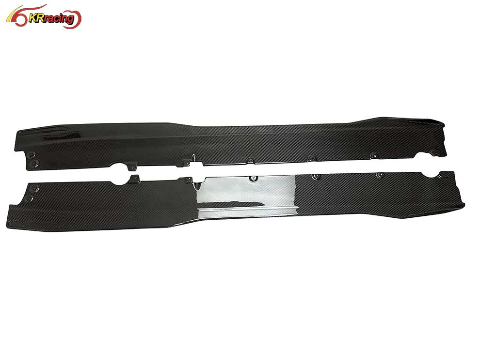 PT Style Dry Gloss Carbon Fiber Auto Parts Side Skirts for Lambo Huracan EVO Auto Parts Side Skirt Carbon Car Body Kits