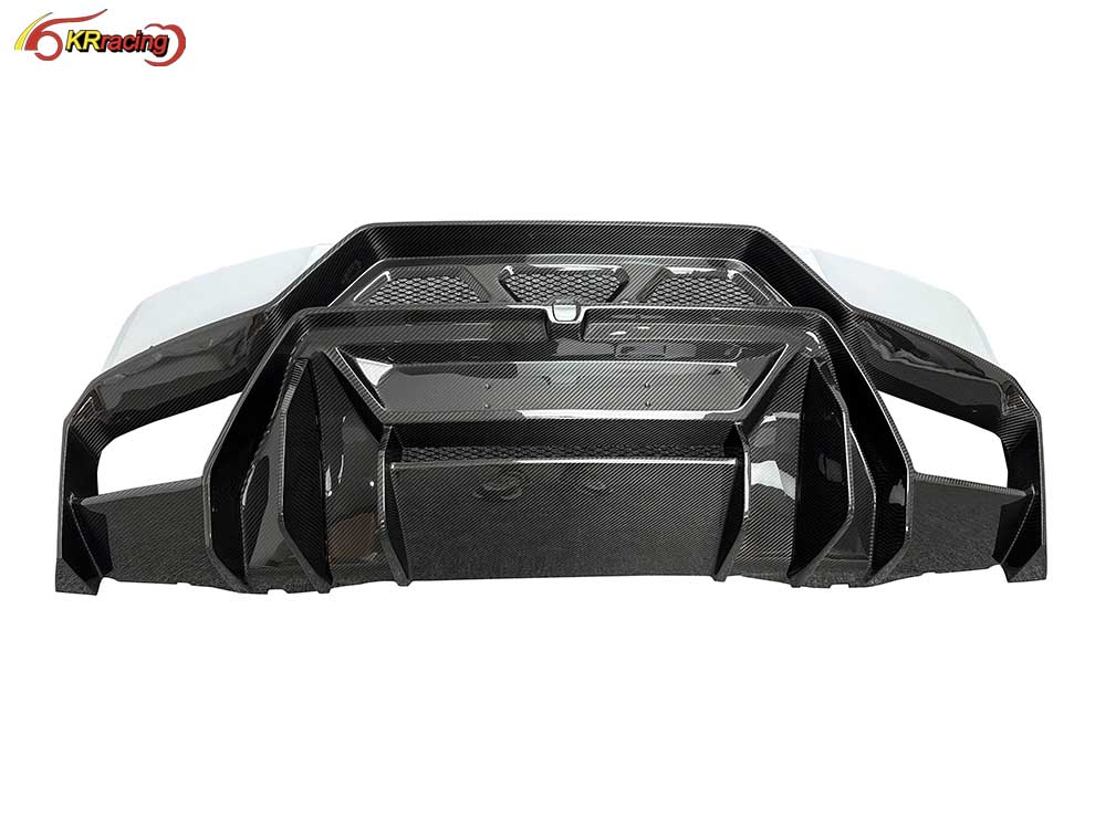 LP610-4 LP580-2 Rear Bumper Partial Dry Carbon Fiber Vorstein Style Rear Bumper for Lambo Huracan