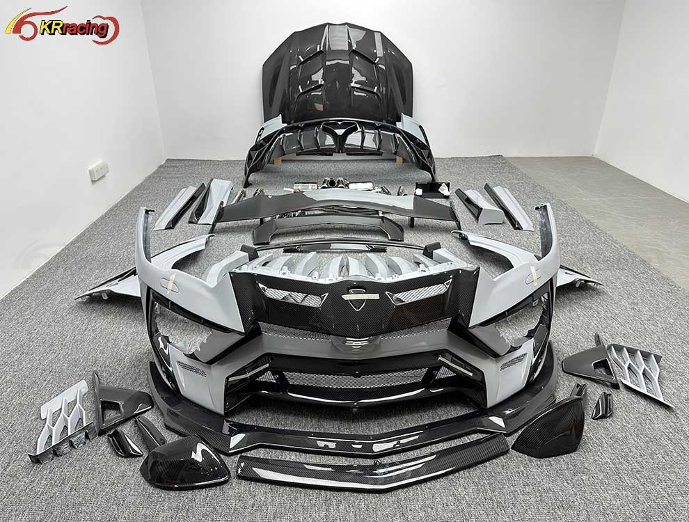 MSY Style Dry Partial Carbon Fiber Car Body Kit Front Bumper Fender Spoiler Hood Exhaust for Lambo URUS