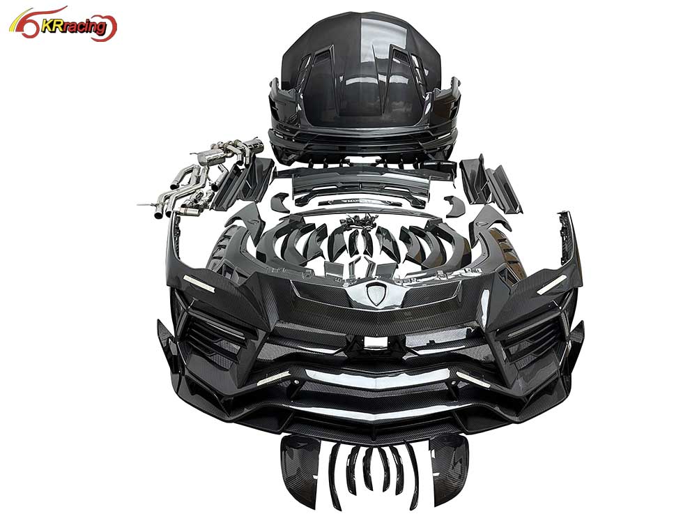 Upgrade Full Dry Carbon Fiber Car Latest Mansori Gen III Body Kit With Bumper Hood Fender Wing Exhaust for Lambo URUS 2018-2021