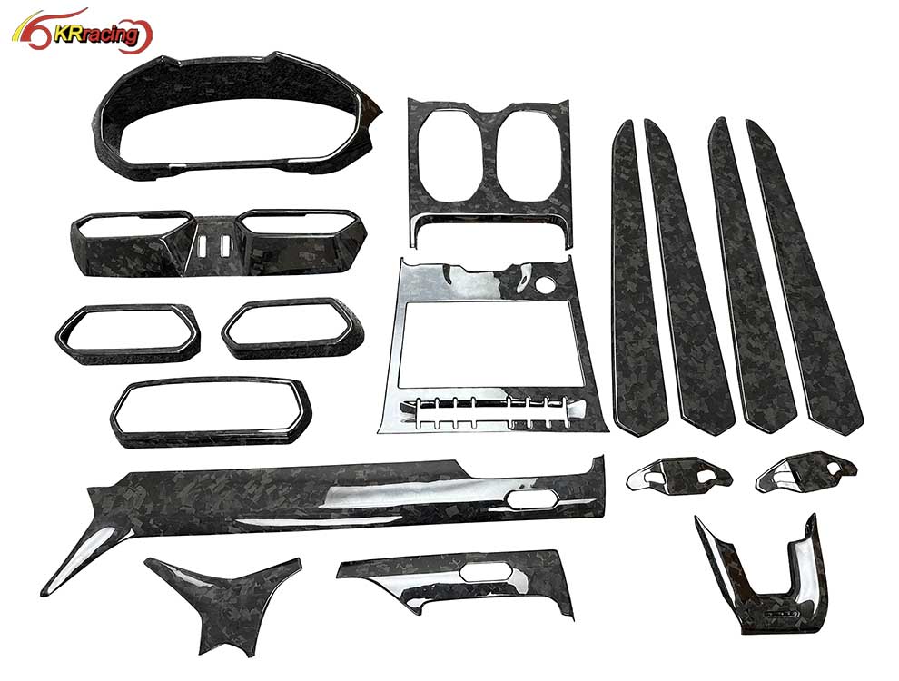 High Quality Dry Forged Carbon Fiber Auto Parts Stick Cover Interiors Kit ( 17 Piece) for Lambo URUS 2018-2019