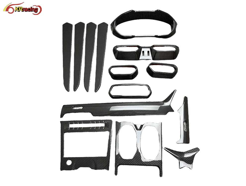Dry Carbon Fiber Stick Cover Interiors Kit ( 14 Piece) for Lambo URUS 2018-2019 Carbon Interior Cover Kits Car Body Parts