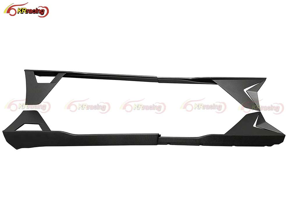 Duke Style Matte Dry Carbon Fiber Side Skirt for Lambo Revuelto Body Kit Parts Carbon Exterior Side Skirts Car Bumper Side Panel
