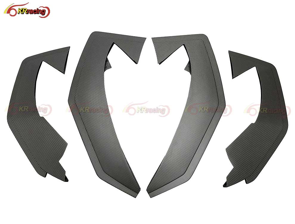 Duke Style Matte Dry Carbon Fiber Rear Bumper Canards for Lambo Revuelto Car Bumpers Canards Body Kit Parts