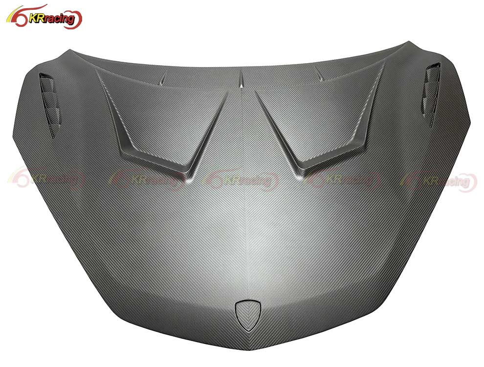 Duke Style Matte Dry Carbon Fiber Front Hood for Lambo Revuelto Car Bumpers Bonnet Engine Cover Body Kit Parts Accessories