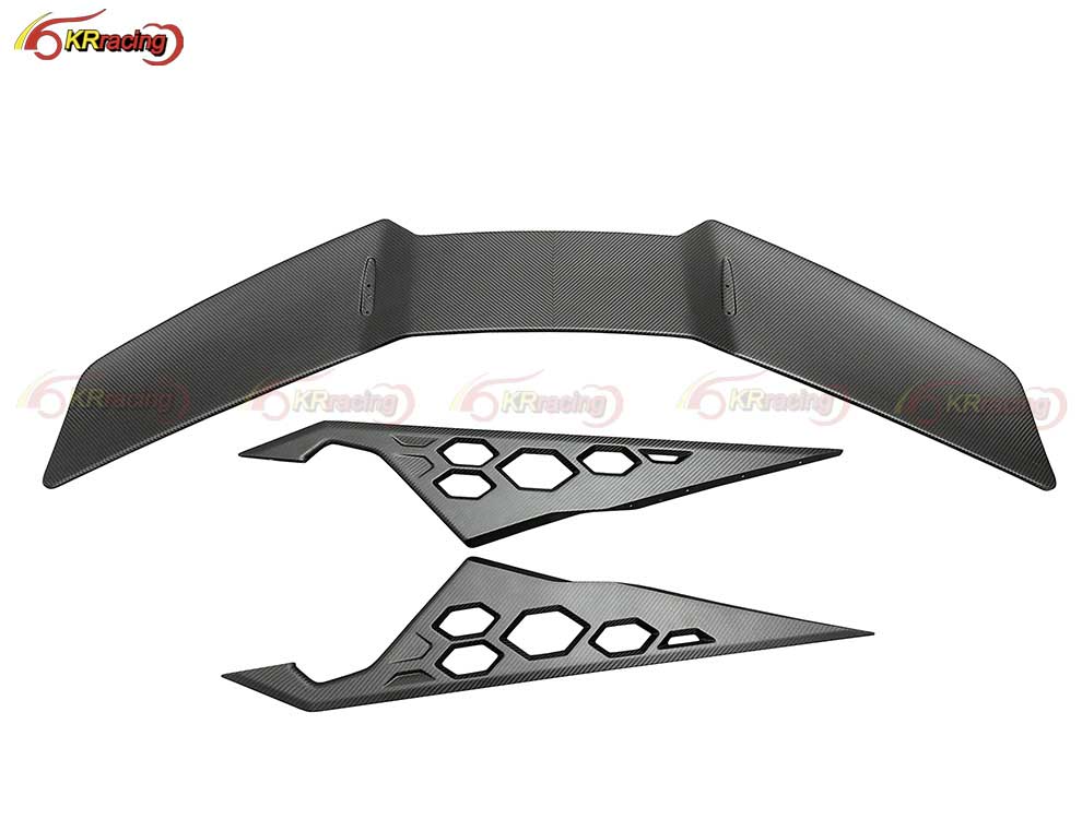 Duke Style Matte Dry Carbon Fiber Rear Spoiler for Lambo Revuelto Car Rear Bumpers Wing Carbon Body Kits Parts Spoiler