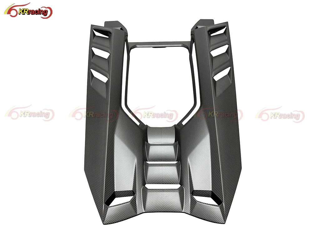 Duke Style Matte Dry Carbon Fiber Rear Engine Cover for Lambo Revuelto Carbon Rear Trunk Hood Bonnet Car Body Kit Parts