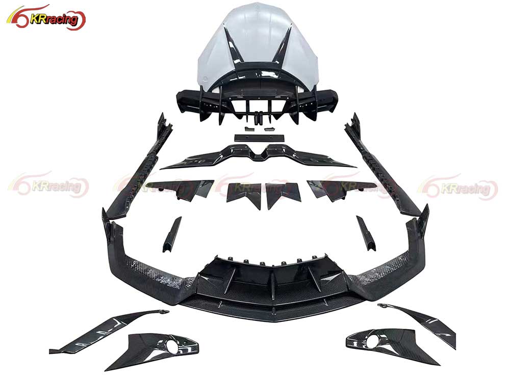 MSY Style Dry Carbon Fiber Body Kit for Lambo Revuelto 2014-2018 Car Bumpers Hood Diffuser Spoiler Side Skirt