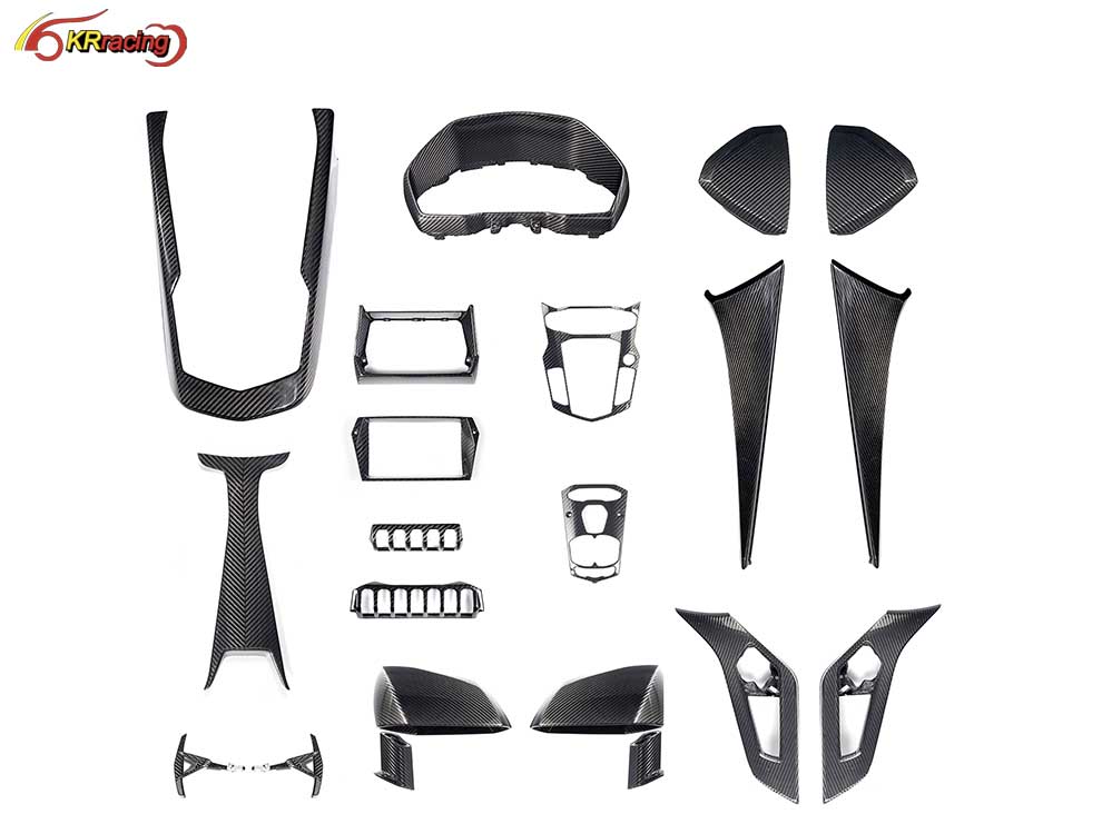Dry Carbon Fiber Interior Trim Kit Set for Lamborghini Huracan LP750 LP740 LP720 LP700 Car Parts