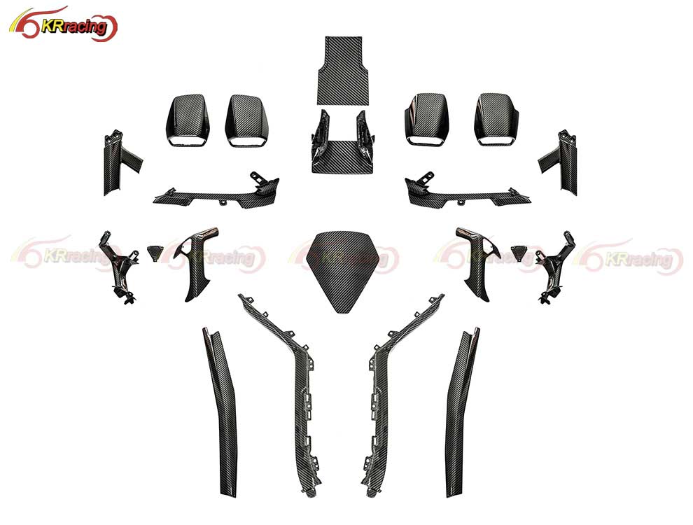 Car Dry Carbon Fiber Interior Parts Trim Kit Set for Lamborghini Huracan LP580 LP610