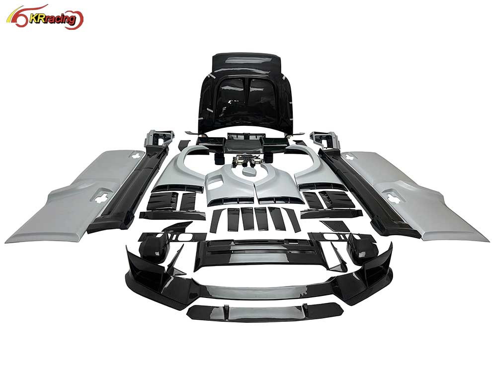 MSY Style Dry Partial Carbon Fiber Body Kits for Land Rover Defender 2024 Carbon Front Hood Side Skirt Fender Rear Bumper
