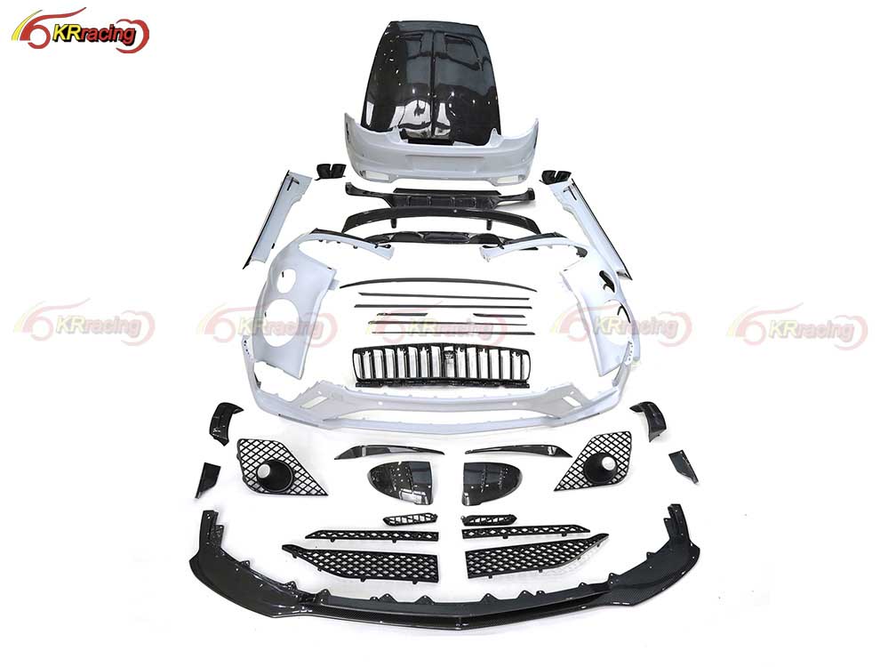 Dry Carbon Fiber Conversion Body Kits for Bentley Continental Bumper Hood Fender Side Skirt Spoiler Diffuser Grille Car Parts