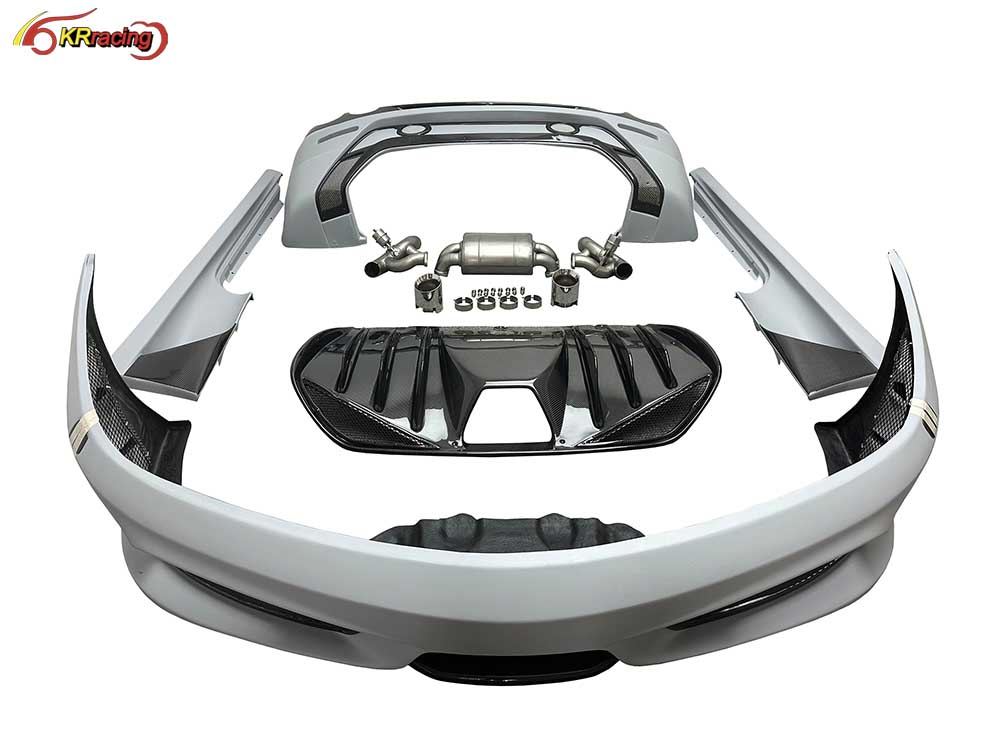 Scuderia Style Partial Carbon Fiber Conversion Body Kit for Ferrari F430 2005-2009 Front Rear Bumper Exhaust Side Skirt Car Part