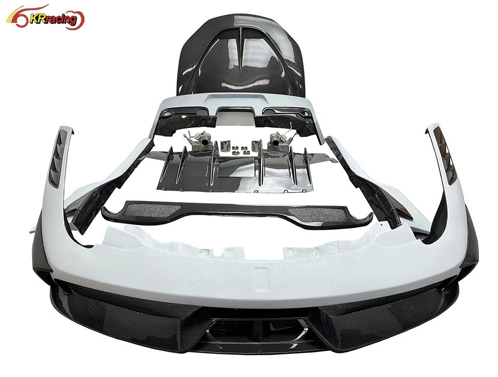 Speciale Style Half Carbon Fiber Car Body Kit With Bumper Hood Exhaust for Ferrari 458 Italia Spider 2010-2015