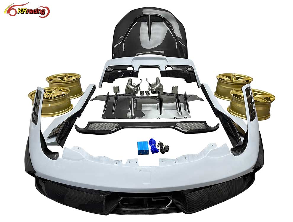 Speciale Style Carbon Fiber Body Kit for Ferrari 458 2010-2015 Front Bumper Bonnet Side Skirt Exhaust Wheel Car Conversion Parts