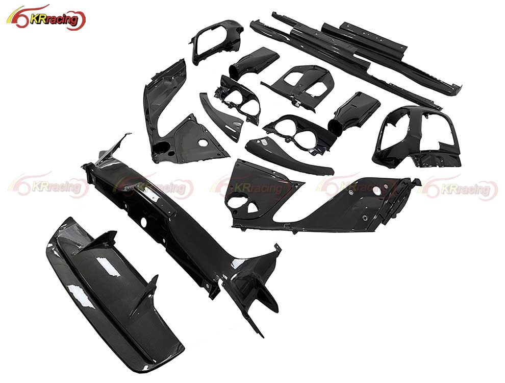 OEM Style Dry Carbon Fiber Conversion Body Kit for Ferrari 812 Superfast GTS Side Skirt Diffuser Lip Spoiler Wing