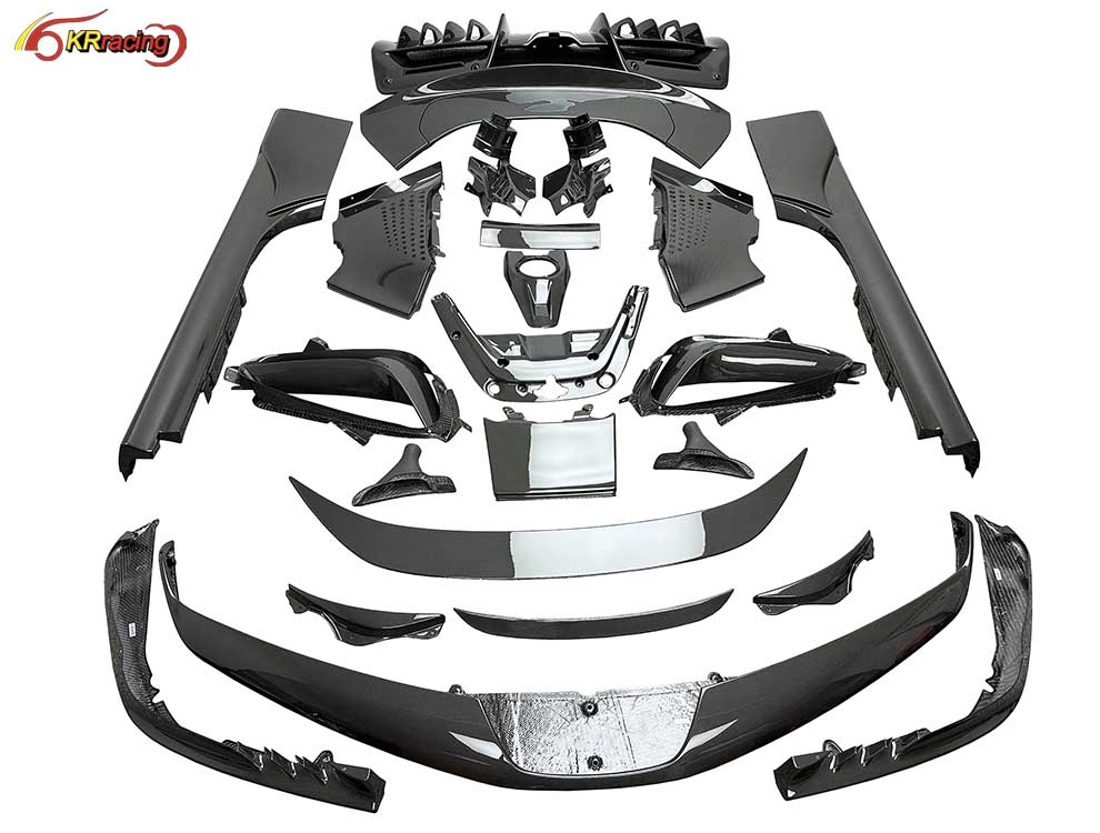 OEM Style Auto Parts Dry Carbon Fiber Body Kit Front Lip Rear Spoiler Rear Diffuser Engine Cover for Fer-rari SF90 Carbon Kit