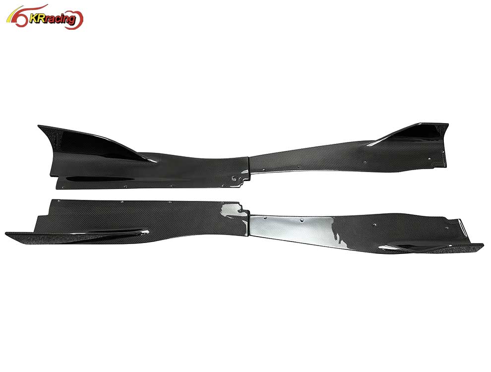 High Quality R Style Dry Carbon Fiber Auto Parts Decoration Side Skirts Extend for Mclaren 720S 2015-2018