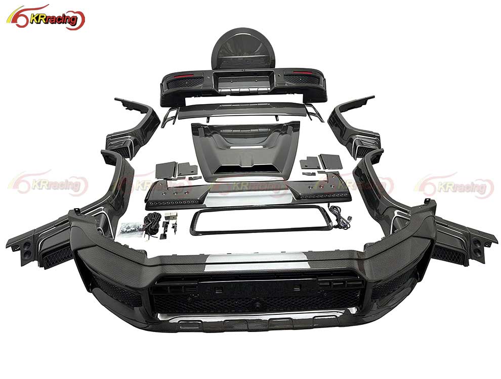 R Style G900 Dry Carbon Body Kit for 2025 Mercedes Benz G Wagon W465 G63 G550 Car Bumpers Front Bonnet Diffuser Wheels Fender