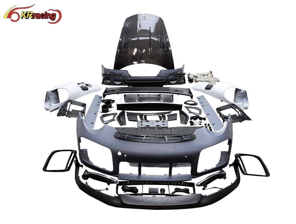 Upgrade GT2RS Style Half Carbon Fiber Car Body Kit With Bumper , Hood ,Spoiler for Porsche Carrera 991 GT2 RS