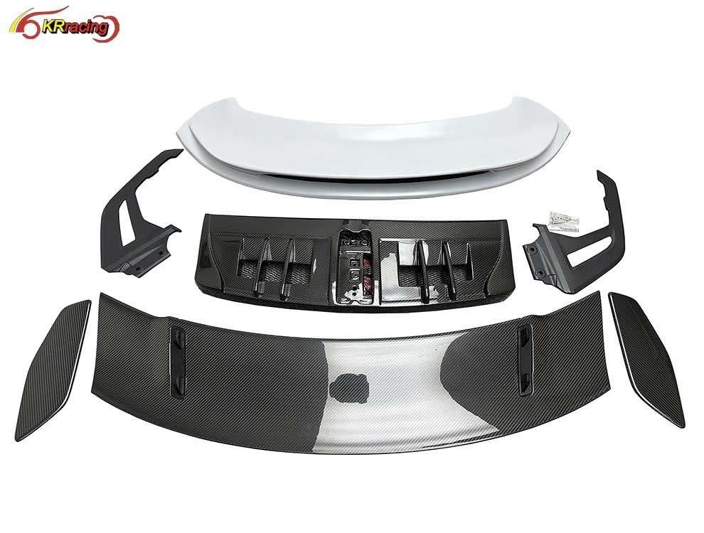High Quality GT3 Style Half Dry Carbon Fiber Auto Parts Rear Spoiler Wing for Porsche Carrera S 992 911 2018-2024 Carbon Spoiler